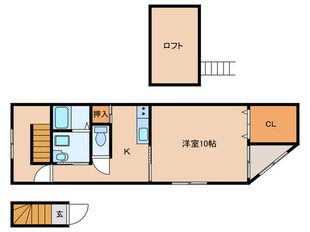 守口八雲東町2階借家の物件間取画像